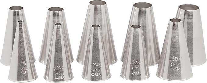 Ateco 10 Piece Plain Pastry Tube Set