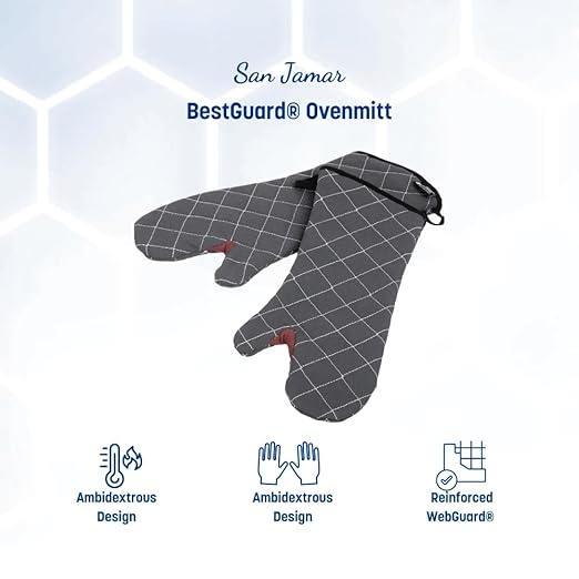 San Jamar 17 inch BestGuard Oven Mitt Pair