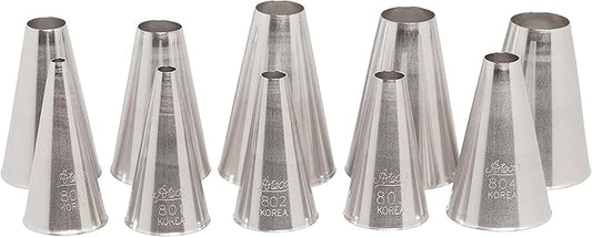 Ateco 10 Piece Plain Pastry Tube Set