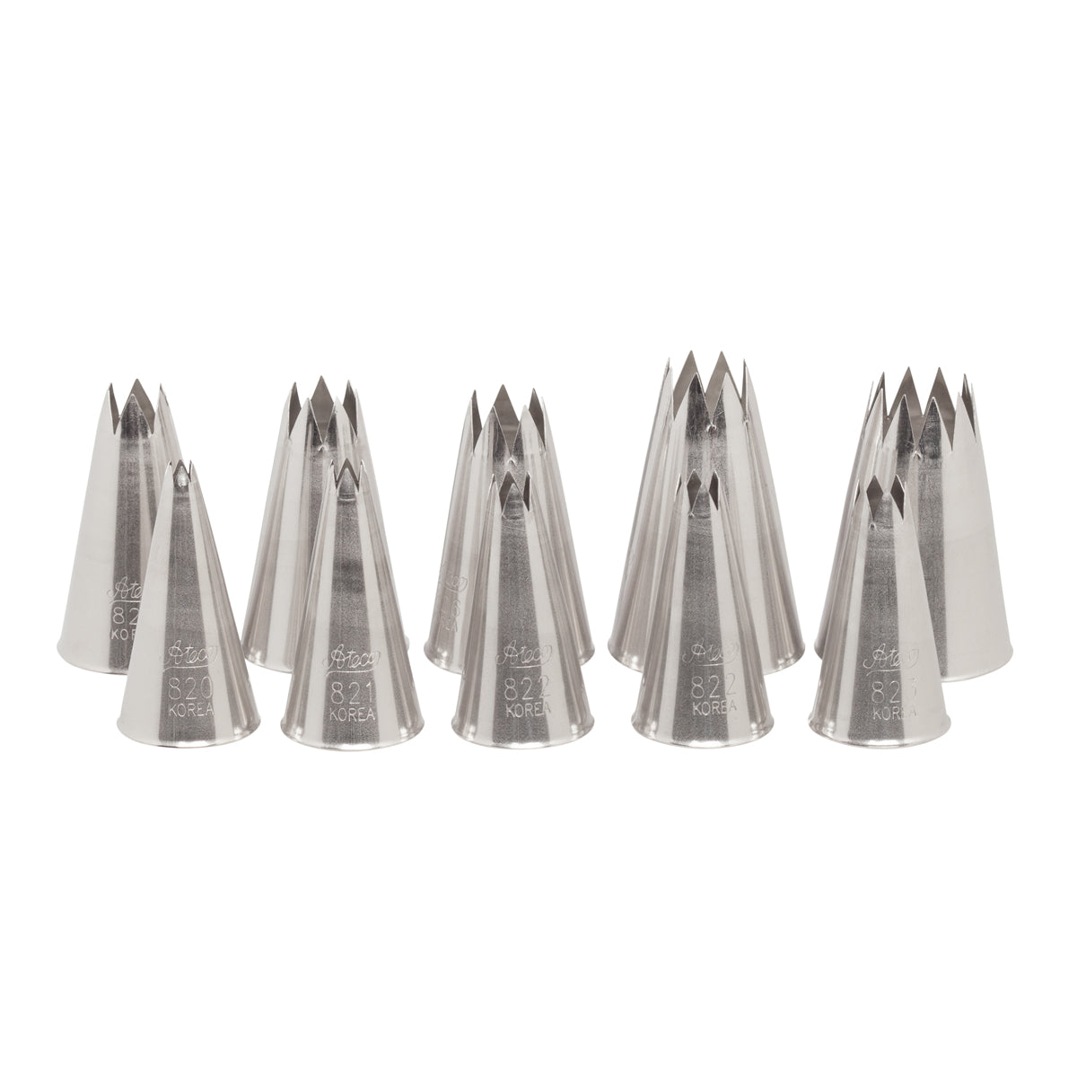Ateco 10 Piece Star Pastry Tube Set