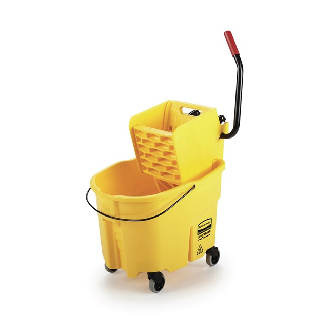 Rubbermaid WaveBrake Press Bucket & Wringer, 35 Qt