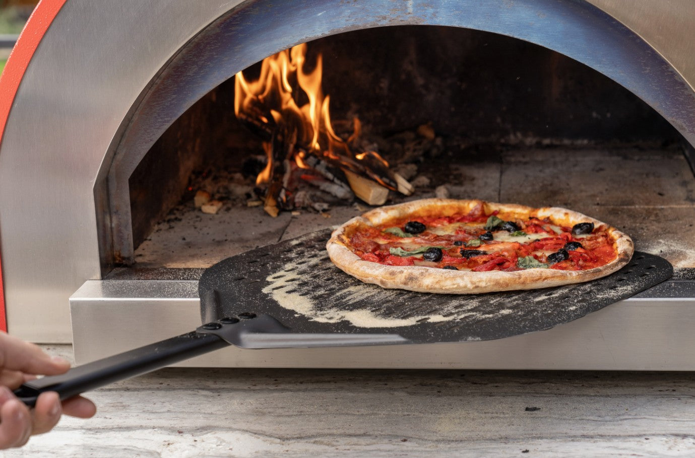 Browne Napolitani Anodized Perforated Pizza Peel, 12 inch x 14 inch